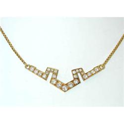 1122 DAVID WEBB 18K Gold Necklace w/ Diamonds