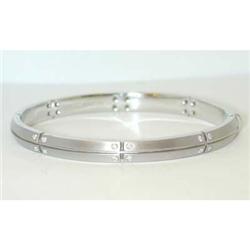 2436 TIFFANY & CO. 18KW Gold Diamond Bangle