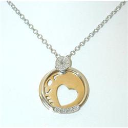 2764 14K TT Gold Necklace w/Diamond