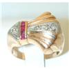 Image 1 : 2797 14K Gold Ruby Ring w/Diamond