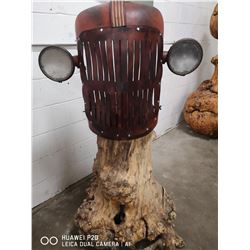 BUGEYE TRACTOR GRILL WITH A CUSTOM LEATHER GRILL