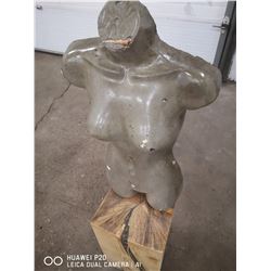 "THE LADY OF ATLANTIS" CEMENT SCULPTURE WITH SEA