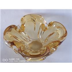 MID CENTURY MODERN SIGNED CHALET GLASS.