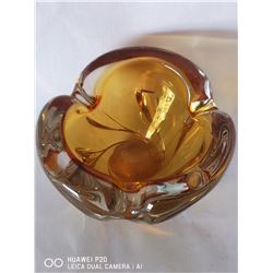 MID CENTURY MODERN SIGNED CHALET GLASS.