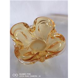 MID CENTURY MODERN SIGNED CHALET GLASS.