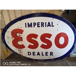 1950'S IMPERIAL ESSO DEALER SIGN. 5FT TALL 92"