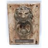 Image 1 : BRASS LION HEAD DOOR KNOCKER "TED STILES" PRESERVE
