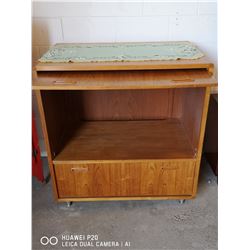 MID CENTURY MODERN TEAK CABINET 39" X 24" X 42"