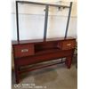 Image 5 : MID CENTURY MODERN BEDROOM SET. DOUBLE HEADBOARD