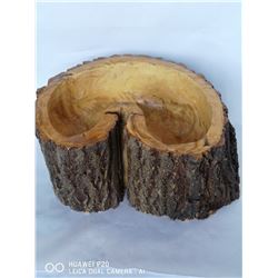 AULDER WOOD LIVE EDGE HAND CARVED FRUIT BOWL