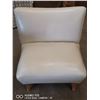 Image 1 : MID CENTURY MODERN CREAM LEATHER CHAIR 34" X 31"