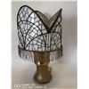 Image 1 : POPE'S HAT STAIN GLASS LAMP SHADE WITH SOLID