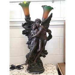 BRONZED ANGEL'S LAMP 26" TALL