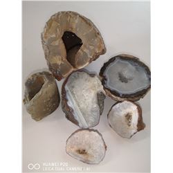 LOT OF VARIOUS GEODES WITH VOIDS