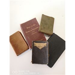 LOT OF 5 ANTIQUE BOOKS