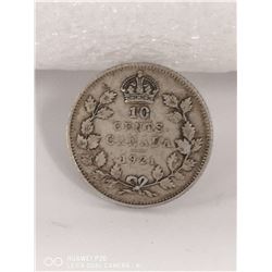 1921 CANADIAN 10 CENT PIECE