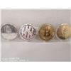 Image 1 : LOT OF 4 COLLECTIBLE CRYPTOCURRENCY TOKENS INCL.