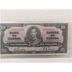1937 CANADIAN 10 DOLLAR NOTE