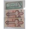 Image 1 : LOT OF 2, 1986 CANADIAN 2 DOLLAR NOTES AND A 1