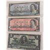 Image 1 : 1937 CANADIAN 1 DOLLAR NOTE, 1954 CANADIAN 2