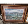 Image 1 : FRAMED MONTREAL SKYLINE PRINT. 23" X 19"