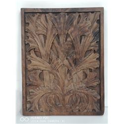 ANTIQUE 1900 HAND CARVED RELIEF PANEL. SIGNED