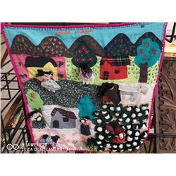 1950'S STITCHED FOLK ART  "COSECHA DE COLLFLDR"