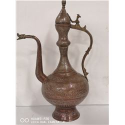ANTIQUE 17" TALL COPPER JUG