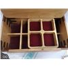 Image 2 : 10" X 6" X 5" DECORATIVE WOOD JEWELRY BOX WITH
