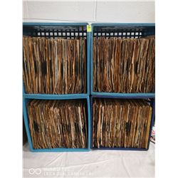 LOT OF 4 MILK CRATES FULL OF VINTAGE 78 RPM JAZZ