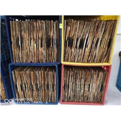 4 MILK CRATES FULL OF VINTAGE 78 RPM JAZZ RECORDS