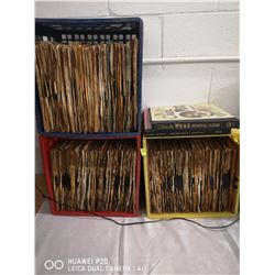 3 MILK CRATES FULL OF VINTAGE 78 RPM JAZZ RECORDS