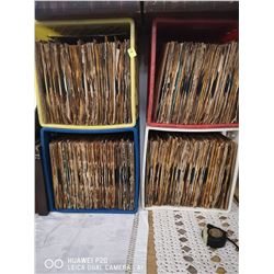 4 MILK CRATES FULL OF VINTAGE 78 RPM JAZZ RECORDS