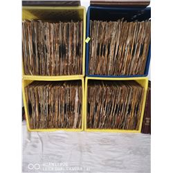4 MILK CRATES FULL OF VINTAGE 78 RPM JAZZ RECORDS