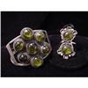 Image 1 : American Indian Peridot Sterling Cuff Ring Set #1169350