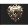 Image 1 : 14kt VICTORIAN LOCKET WITH GARNET AND CHAIN #1169481