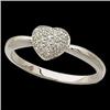 Image 1 : 14K WHITE GOLD RING  HEART w DIAMONDS #1169542