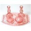 Image 1 : Walther Pink Glass Waltraut Vanity Set #1169663