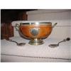 Image 1 : English Oak & Silverplate Salad Set #1170051