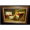 Image 1 : 17c English Interior Scene Oil painting Print  #1170256