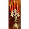 Image 1 : 19c Gilt Metal Angel 5 Light Candelabra Lamp #1170257