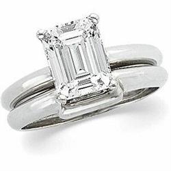  EMERALD CUT DIAMOND ENGAGEMENT RING #1180765