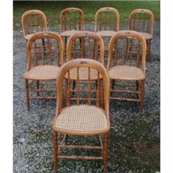 RARE SET OF 8 ANTIQUE HALE, VERMONT CHAIRS #1180772