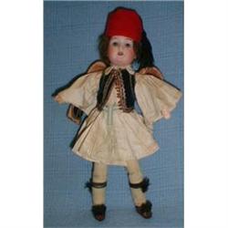 ANTIQUE 12 IN. BISQUE HEAD GREEK BOY DOLL #1180774