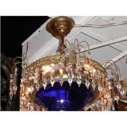 French Cobalt Crystal Chandelier #1180947