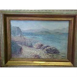 ROCKY SEASCAPE OIL PAINTING #1180949