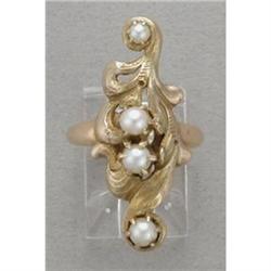 Art Nouveau pearl ring #1180965