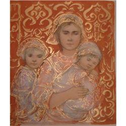 Jenet, Mary & Wee Jenet  litho by Edna Hibel #1180993