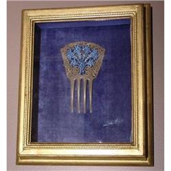 Framed Antique Victorian Celluloid Comb with #1181017