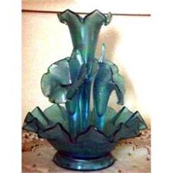 Large Fenton Celeste Blue Stretch Epergne #1181023